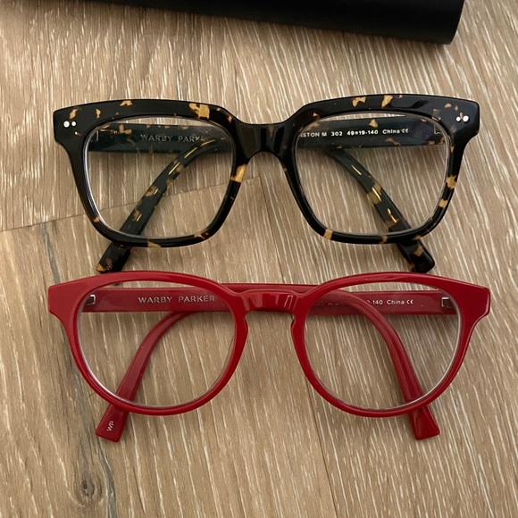 2 Pairs Warby Parker Eyeglasses: -2.5 each eye - Picture 2 of 5